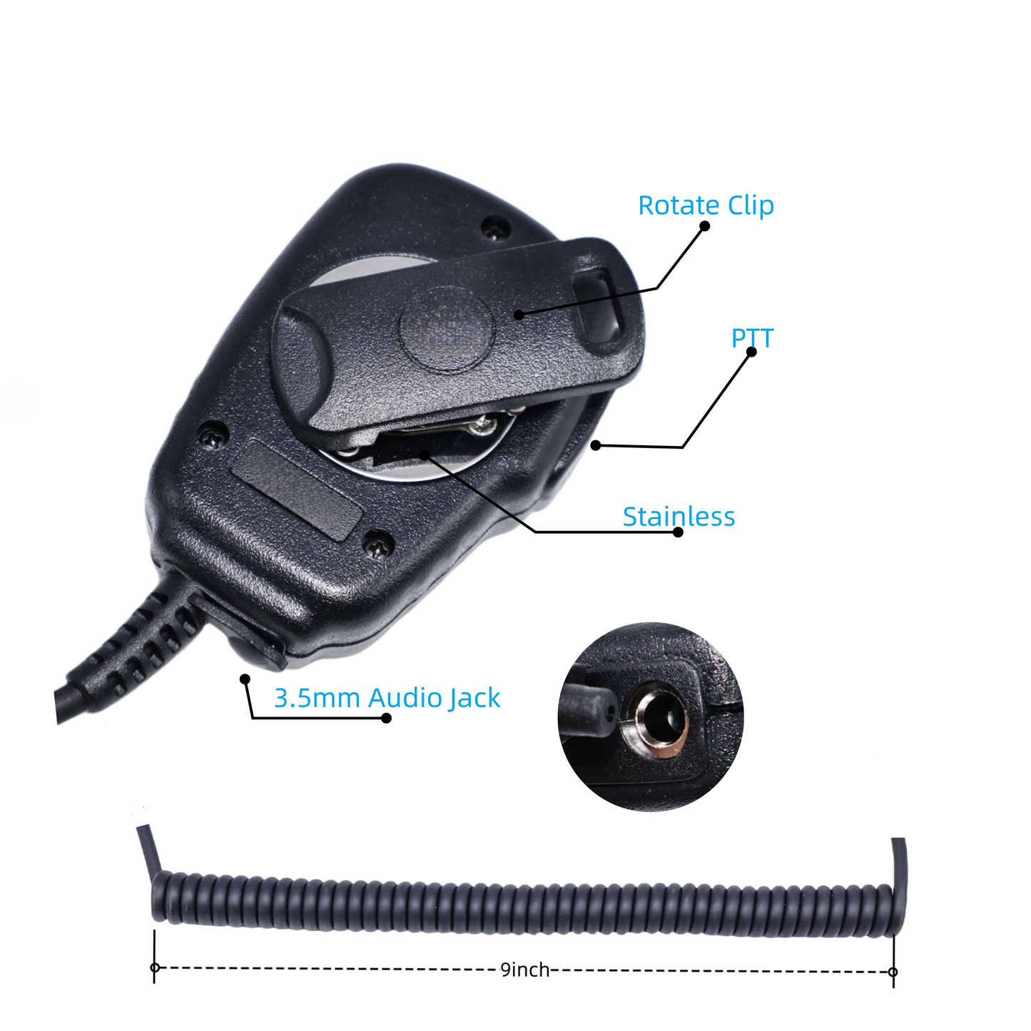 Speaker Mic for Motorola BPR40D CP180 CP185 CP200 CP200D CP200XLS Radio